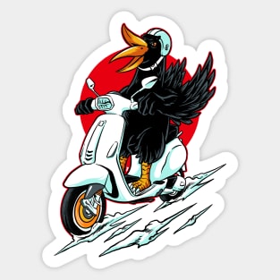 bird rider Sticker